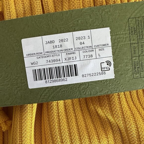 NWT GUCCI Skirt Yellow Size L 100% Authentic GG Logo - Picture 6 of 9